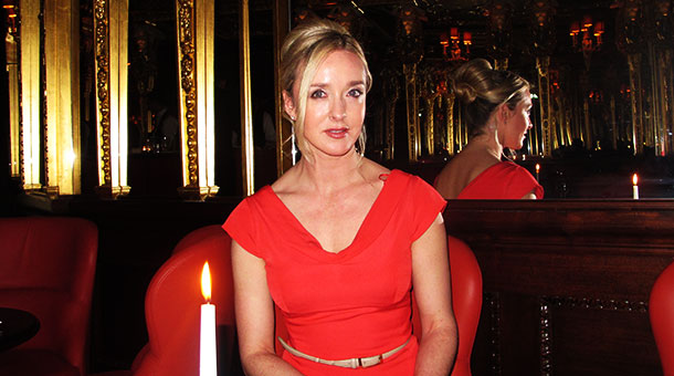 Katie James red dress Concierge London