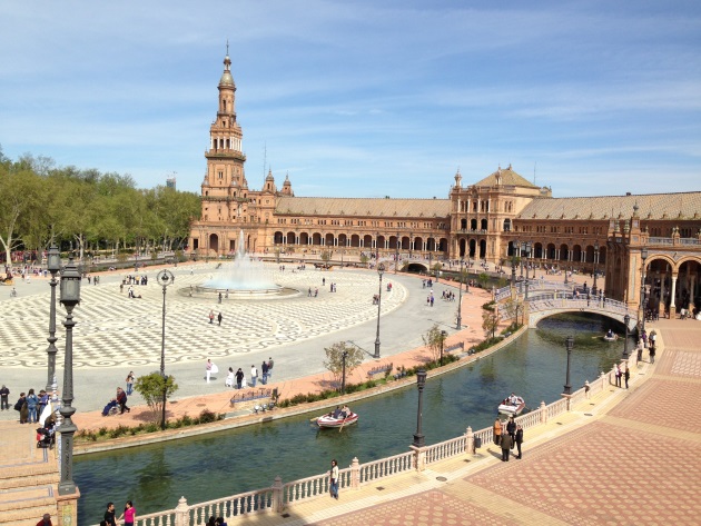 Plaza De Espana Seville Summer