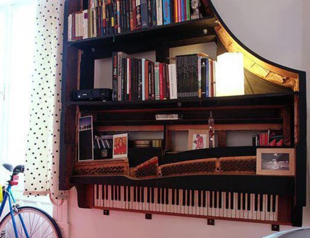 Upcycling Vintage Furniture London Piano Shelf