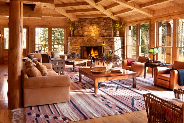 Dream Home Tom Cruise Mansion Telluride Colorado Interior Living Room Fireplace