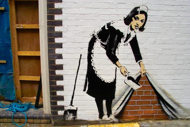 Banksy Sweep London Graffiti Hoxton Maid