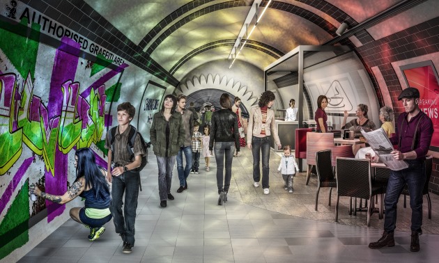Cycling Tunnels London Underground Concept Imagery Tube