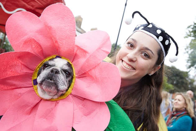 Bermondsey Street Festival 2015 London Southwark Dog Show Flower Head Girl